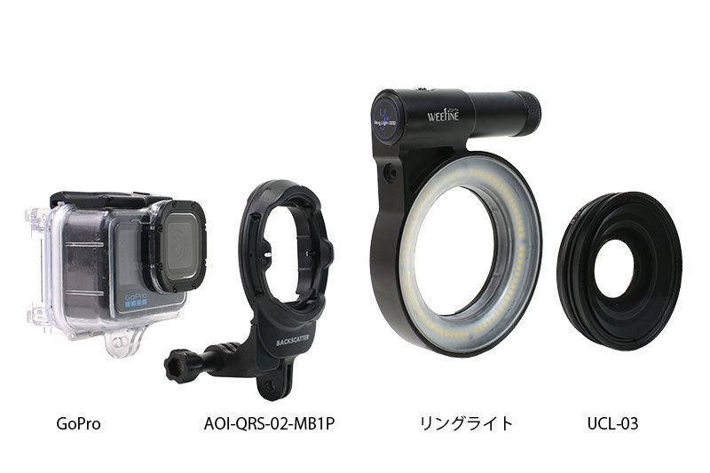 AOIブランド（フィッシュアイ / Fisheye）FIX-GPRLA-01 GoProリングライトアダプター01 #30608