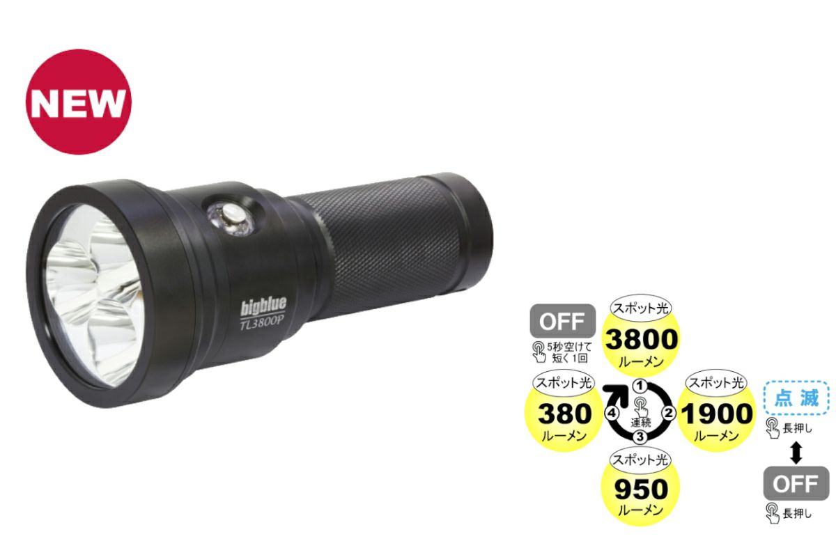 ビッグブルー（bigblue）水中ライト TL-3800Pの商品ページ|カメカメCAMERA
