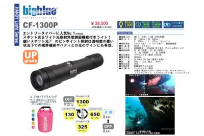 ビッグブルー（bigblue）水中ライト CF-1300Pの商品ページ|カメカメCAMERA