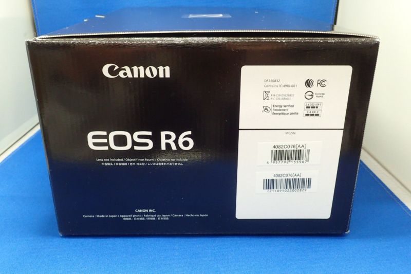 中古Sランク(極上品)【キヤノン / CANON】フルサイズミラーレスカメラ EOS R6 ボディ