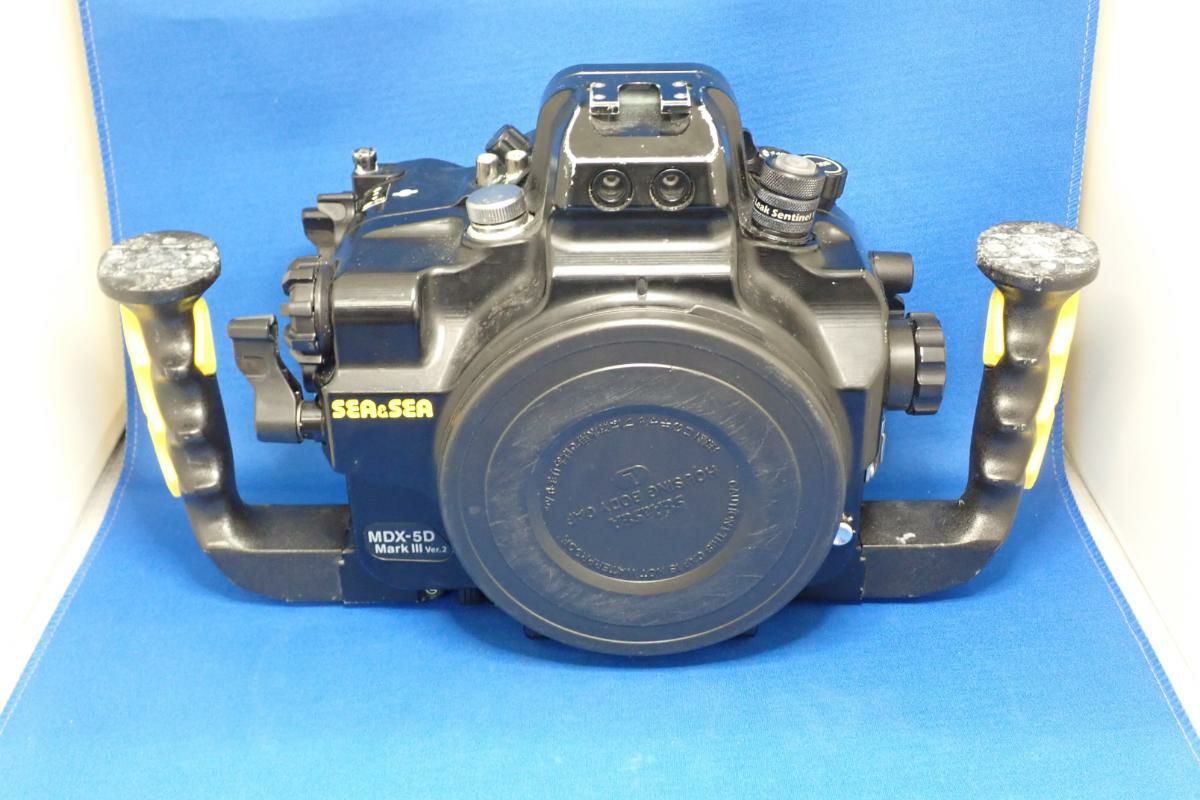 中古Bランク【シーアンドシー / SEA&SEA】水中ハウジング MDX-5Dmk3V2改5Dmk4(リークセンチネル/光コンバーター付)-1