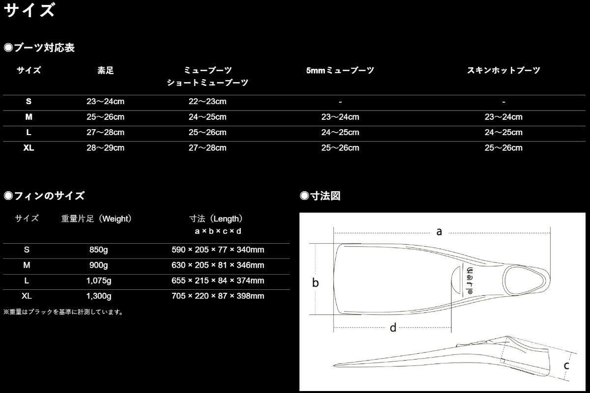 ロングブレードフルフットフィン-3